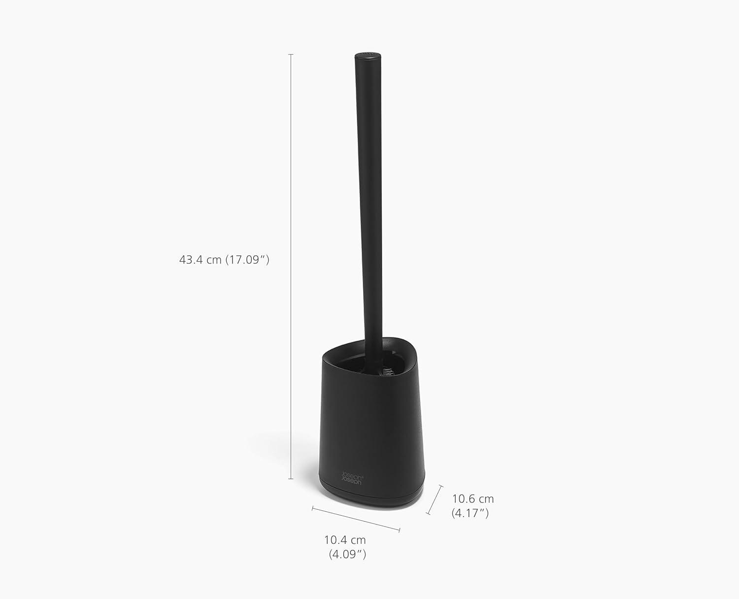 image:imageJoseph Joseph Flex 360 Lite Silicone Toilet Brush amp Holder 360 Clean AntiDrip Replaceable Head WhiteBlack