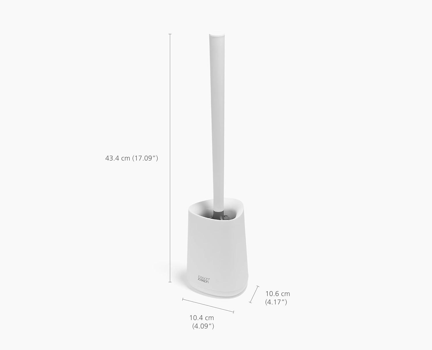 image:imageJoseph Joseph Flex 360 Lite Silicone Toilet Brush amp Holder 360 Clean AntiDrip Replaceable Head WhiteWhite