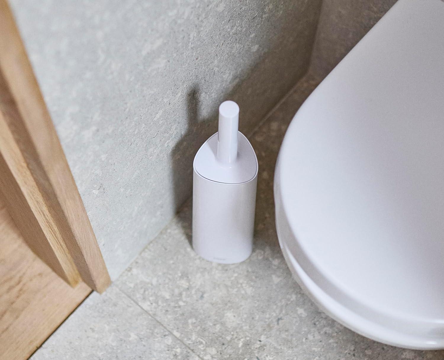 image:imageJoseph Joseph Flex 360 Lite Silicone Toilet Brush amp Holder 360 Clean AntiDrip Replaceable Head WhiteWhite