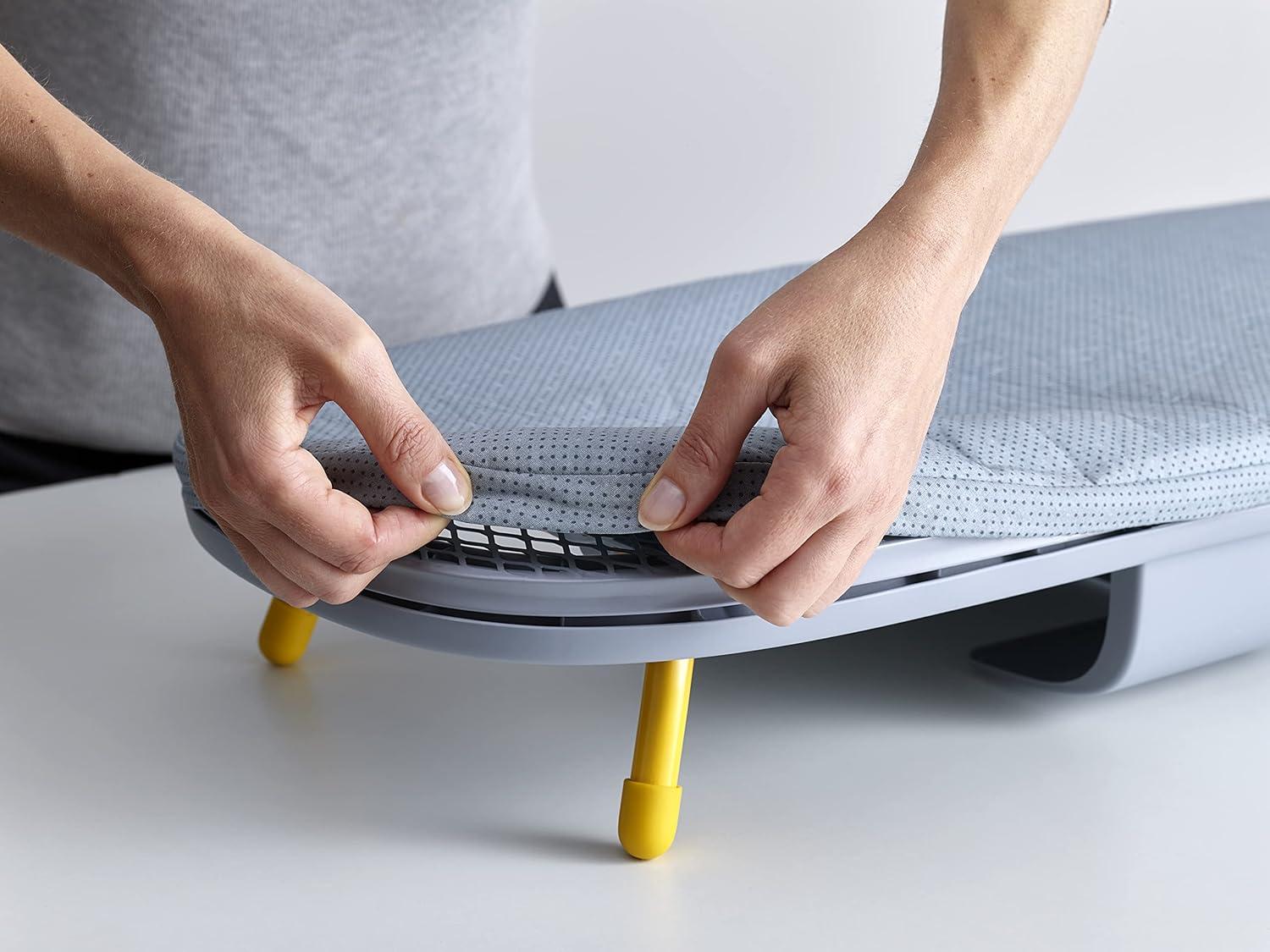 image:imageJoseph Joseph Pocket Max Portable Folding Tabletop Ironing Board 43 Surface Integrated Iron Storage HookGreyYellow