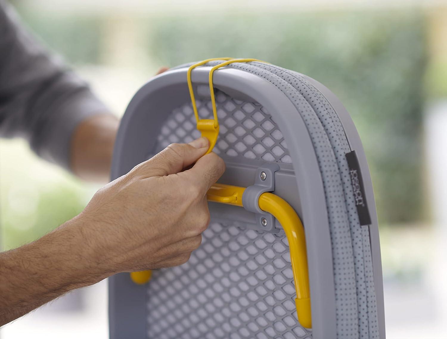 image:imageJoseph Joseph Pocket Max Portable Folding Tabletop Ironing Board 43 Surface Integrated Iron Storage HookGreyYellow