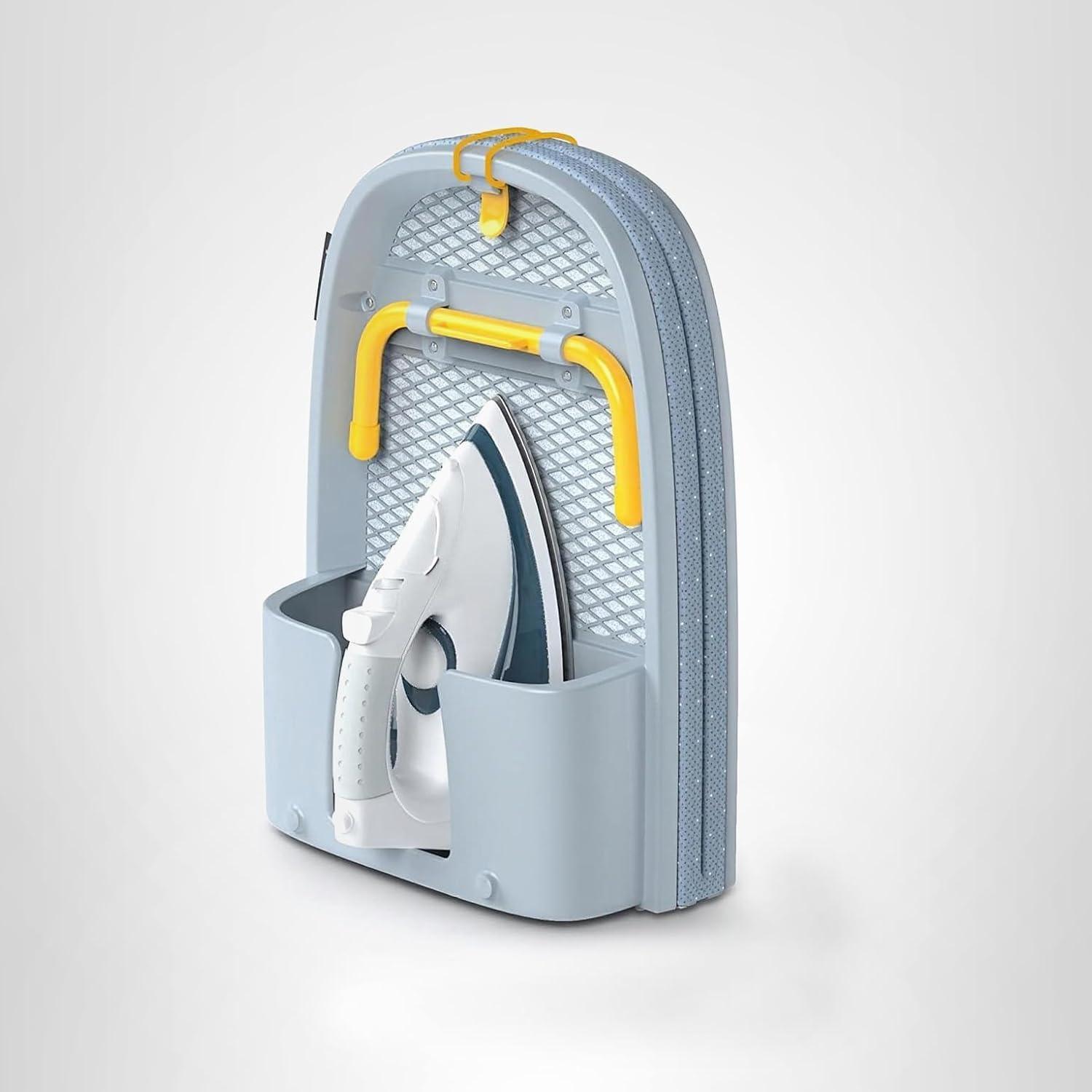 image:imageJoseph Joseph Pocket Max Portable Folding Tabletop Ironing Board 43 Surface Integrated Iron Storage HookGreyYellow