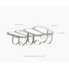 Joseph Joseph Cradle Wine Bottle Organizer, Under Cabinet Mount, Folding Steel Rack, Holds 4 Bottles