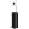 Joseph Joseph EasyStore Toilet Paper Holder Stand, Concealed Storage, Holds 3 Spare Rolls, Gloss White Black(Black)
