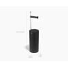 Joseph Joseph EasyStore Toilet Paper Holder Stand, Concealed Storage, Holds 3 Spare Rolls, Gloss White Black(Black)