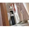 Joseph Joseph EasyStore Toilet Paper Holder Stand, Concealed Storage, Holds 3 Spare Rolls, Gloss White Black(Black)