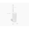 Joseph Joseph EasyStore Toilet Paper Holder Stand, Concealed Storage, Holds 3 Spare Rolls, Gloss White Black(White)