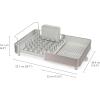 Joseph Joseph Extend Steel Plus Extendable Dish Rack Steel, Small to Large Dish Drainer with Wine Glass Holder & Drain Spout(Light Stone)