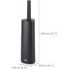 Joseph Joseph Flex 360 Lite Silicone Toilet Brush & Holder, 360 Clean, Anti-Drip, Replaceable Head, White(Black)