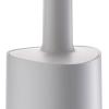 Joseph Joseph Flex 360 Lite Silicone Toilet Brush & Holder, 360 Clean, Anti-Drip, Replaceable Head, White(Ecru)