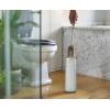 Joseph Joseph Flex 360 Lite Silicone Toilet Brush & Holder, 360 Clean, Anti-Drip, Replaceable Head, White(Ecru)