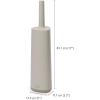 Joseph Joseph Flex 360 Lite Silicone Toilet Brush & Holder, 360 Clean, Anti-Drip, Replaceable Head, White(Ecru)