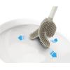 Joseph Joseph Flex 360 Lite Silicone Toilet Brush & Holder, 360 Clean, Anti-Drip, Replaceable Head, White(Ecru)
