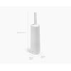 Joseph Joseph Flex 360 Lite Silicone Toilet Brush & Holder, 360 Clean, Anti-Drip, Replaceable Head, White(White)