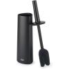 Joseph Joseph Flex 360 Lite Silicone Toilet Brush & Holder, 360 Clean, Anti-Drip, Replaceable Head, White(Black)