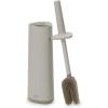 Joseph Joseph Flex 360 Lite Silicone Toilet Brush & Holder, 360 Clean, Anti-Drip, Replaceable Head, White(Ecru)
