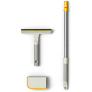 Joseph Joseph CleanTech 3pc Pet Hair Cleaning Tool Set, Manual Rake for Carpet, Upholstery & Furniture with Extension Pole
