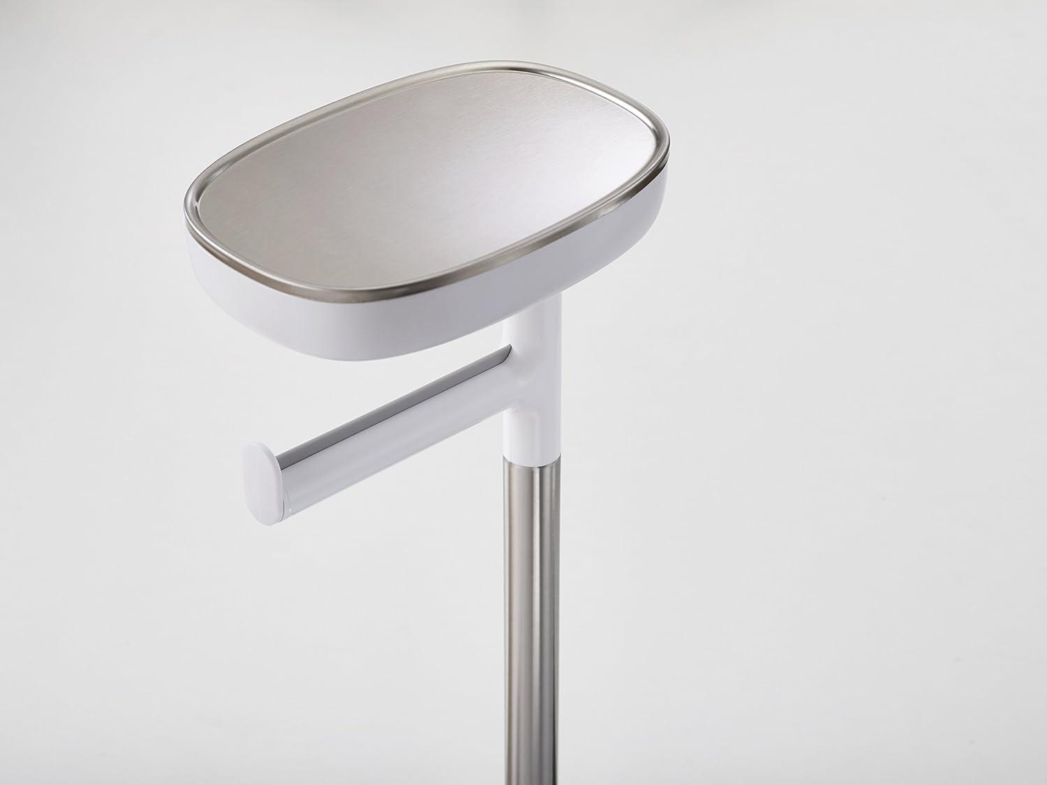 image:imageJoseph Joseph EasyStore Butler Toilet Paper Holder Stand and Flex Toilet Brush with Shelf and Drawer Stainless SteelStand with Toilet Brush