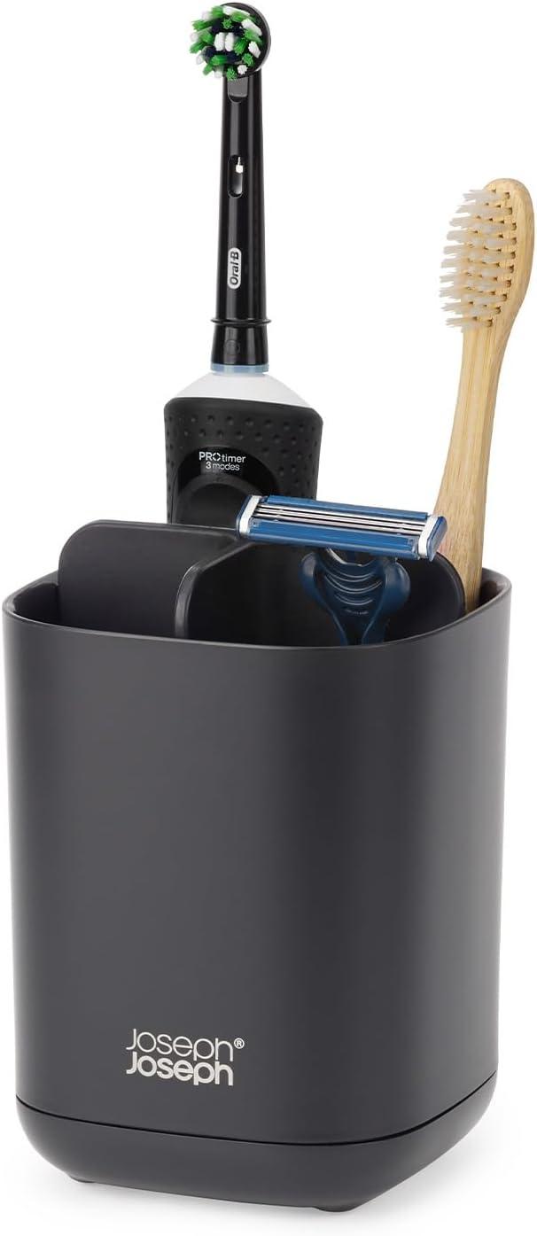 image:imageJoseph Joseph EasyStore StainlessSteel Toothbrush Holder Bathroom Storage Organizer Caddy SmallBlack