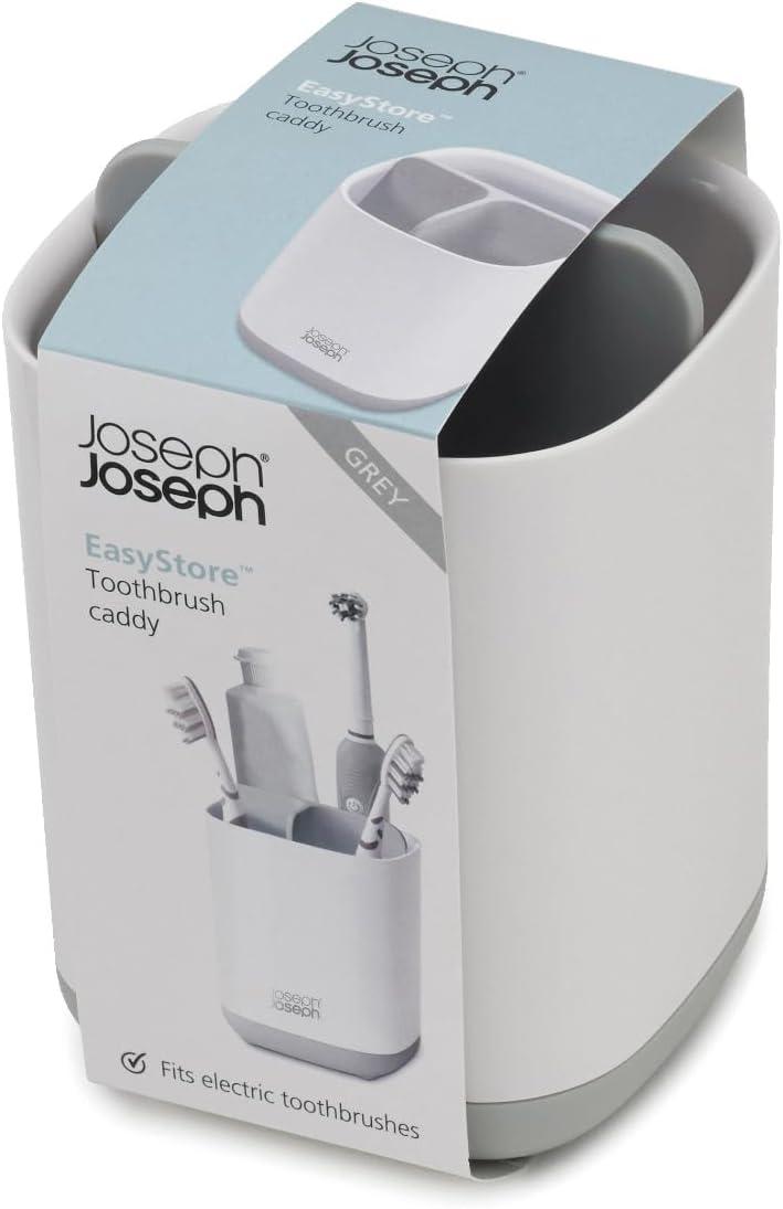 image:imageJoseph Joseph EasyStore StainlessSteel Toothbrush Holder Bathroom Storage Organizer Caddy SmallGreyWhite