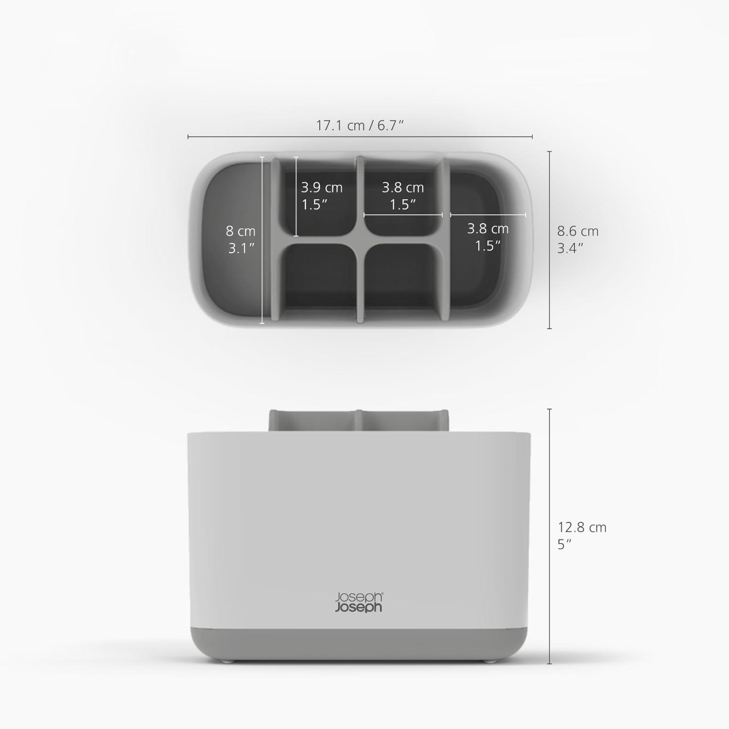 image:imageJoseph Joseph EasyStore StainlessSteel Toothbrush Holder Bathroom Storage Organizer Caddy SmallGreyWhite