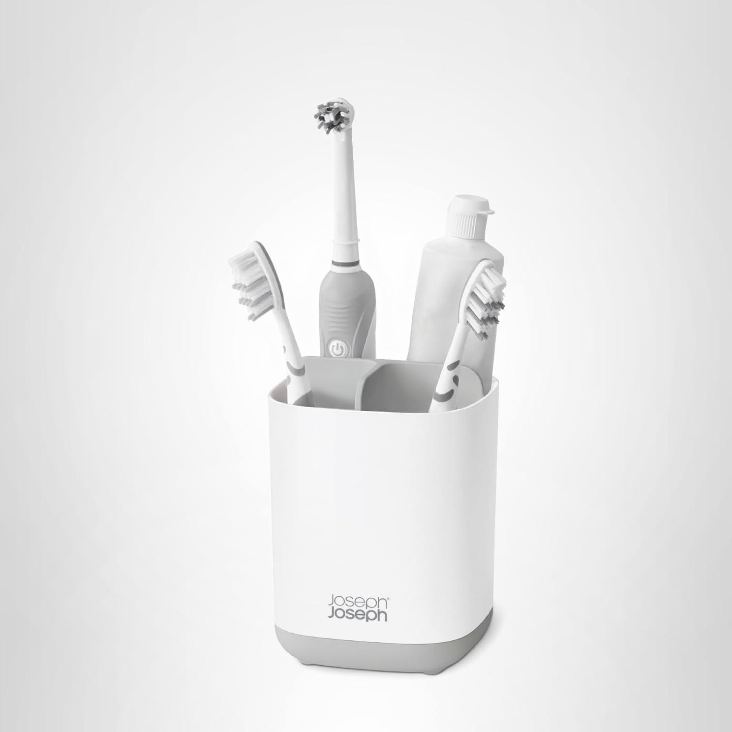 image:imageJoseph Joseph EasyStore StainlessSteel Toothbrush Holder Bathroom Storage Organizer Caddy SmallGreyWhite