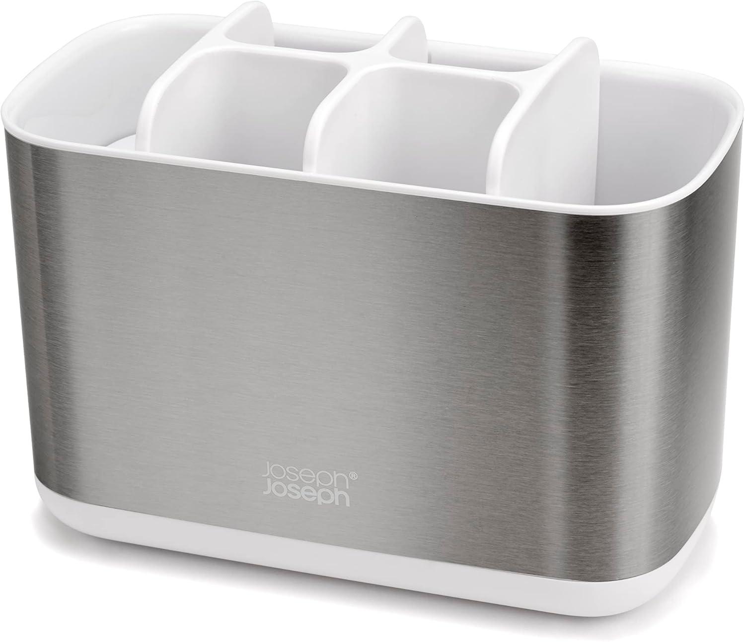 image:imageJoseph Joseph EasyStore StainlessSteel Toothbrush Holder Bathroom Storage Organizer Caddy SmallStainless Steel
