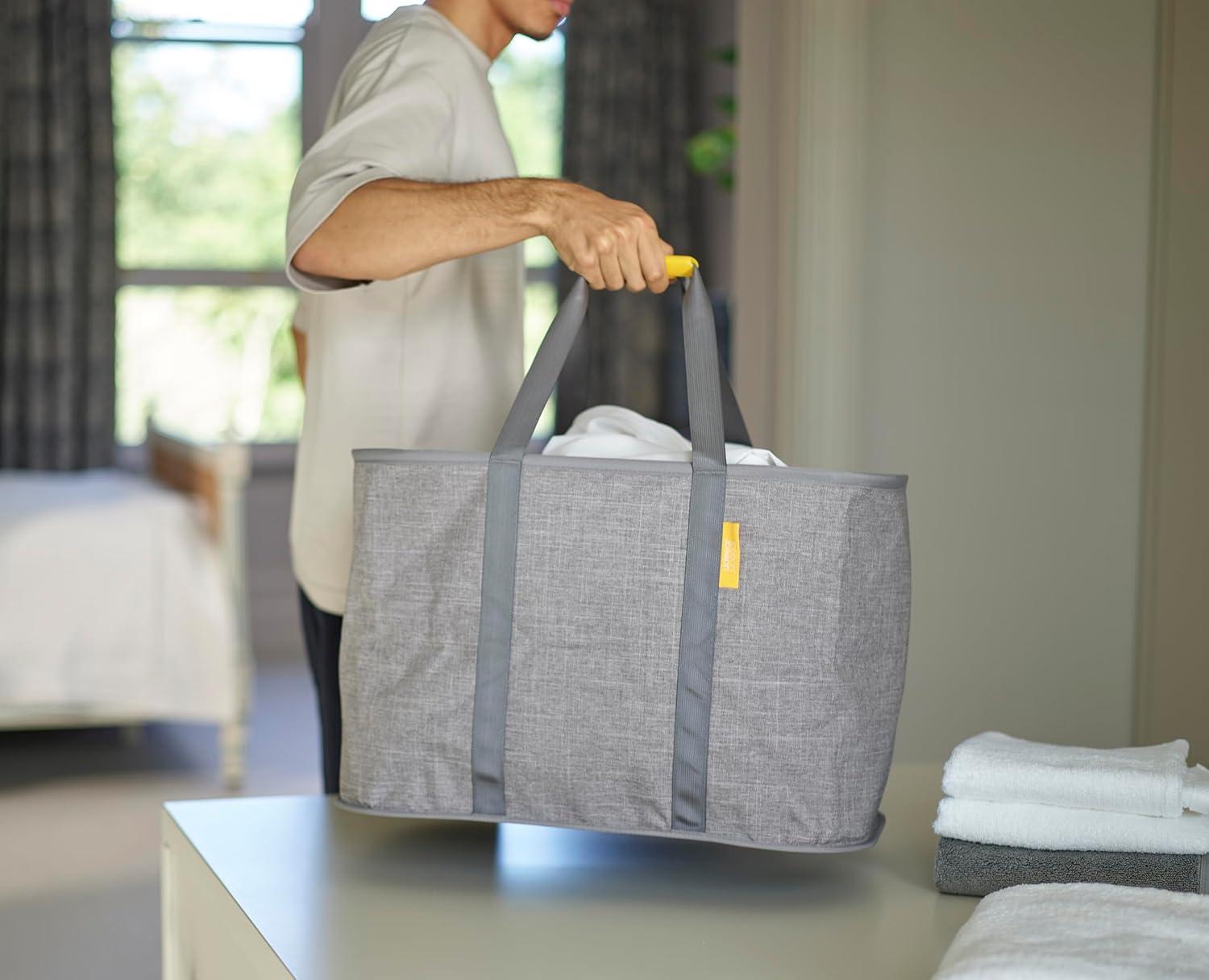 image:imageJoseph Joseph HoldAll Max Collapsible 55L145 Gallon Washing Laundry Basket Bag Durable Fabric Moisture Resistant GreyGrey