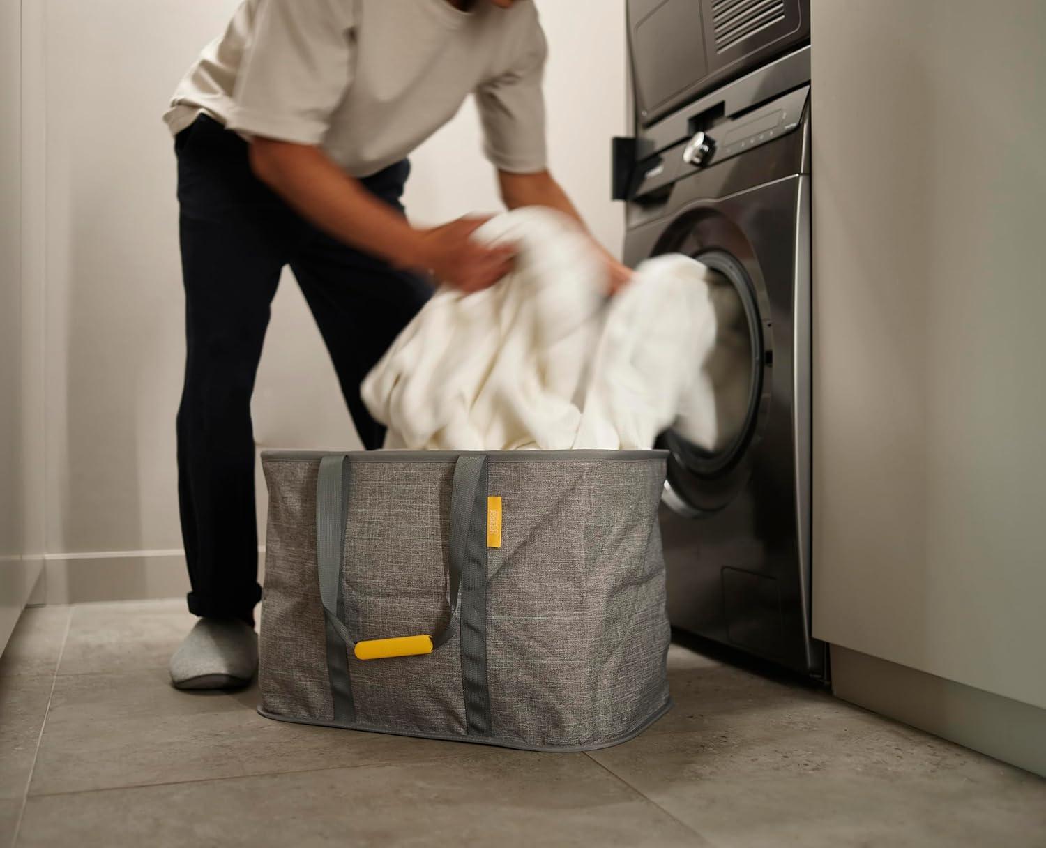 image:imageJoseph Joseph HoldAll Max Collapsible 55L145 Gallon Washing Laundry Basket Bag Durable Fabric Moisture Resistant GreyGrey