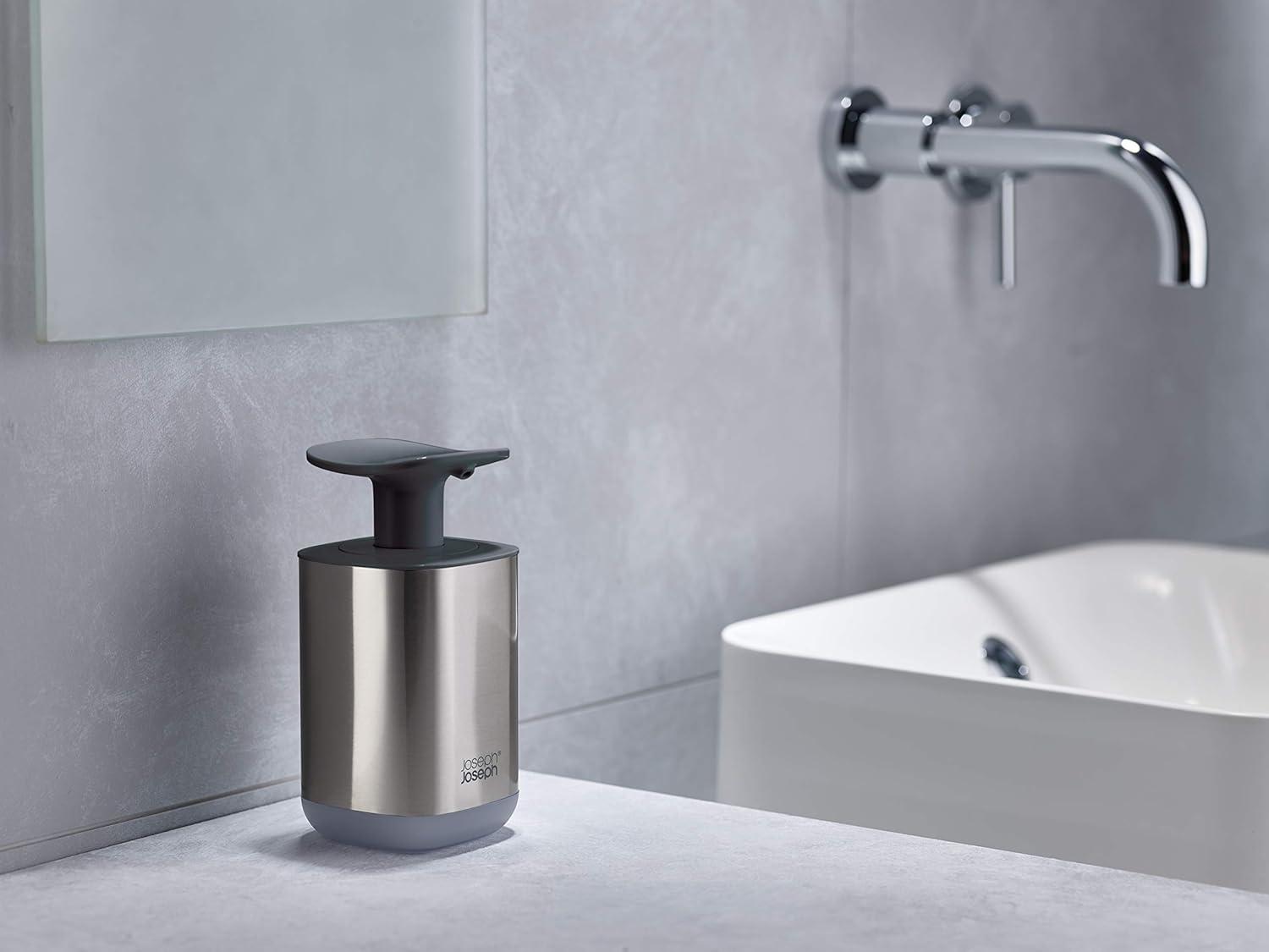 image:imageJoseph Joseph Presto StainlessSteel Hygienic EasyPush Soap Dispenser with Wide Pump WhiteStainless Steel