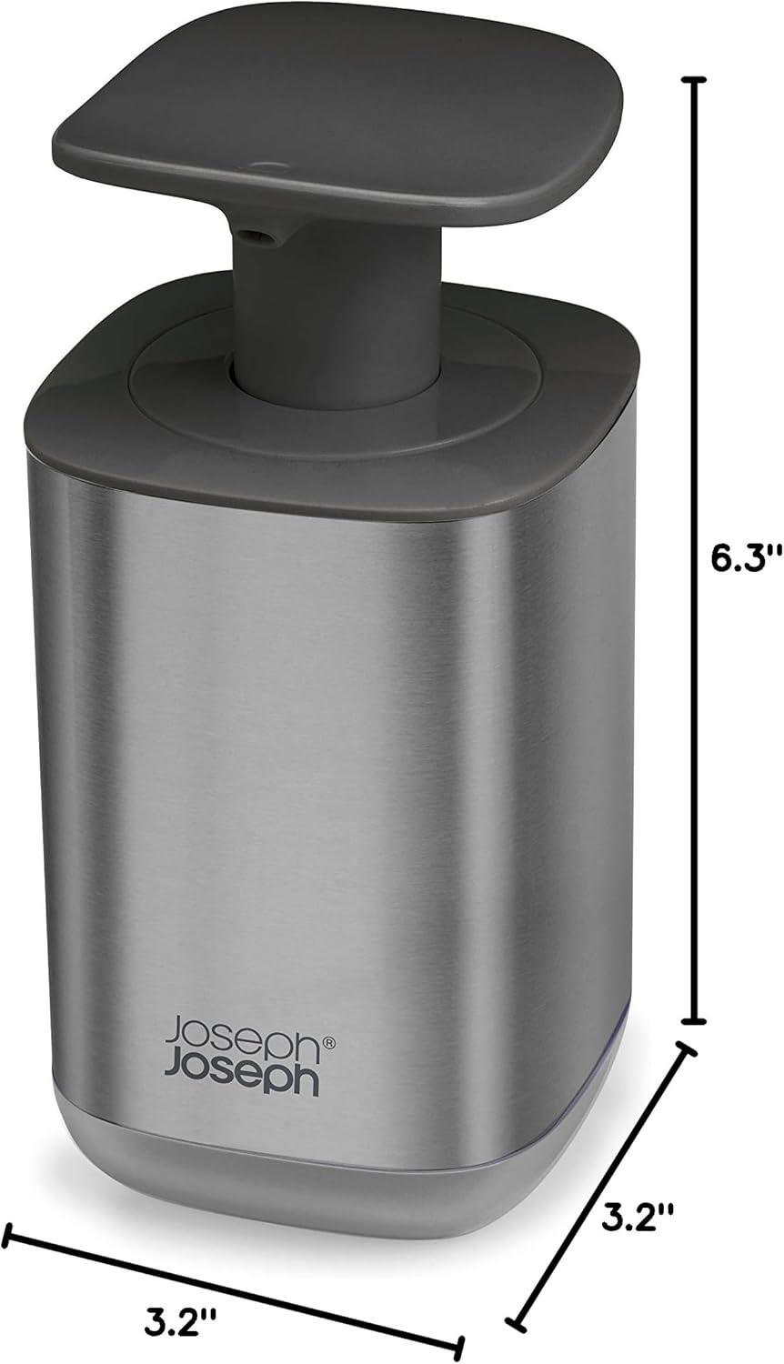 image:imageJoseph Joseph Presto StainlessSteel Hygienic EasyPush Soap Dispenser with Wide Pump WhiteStainless Steel