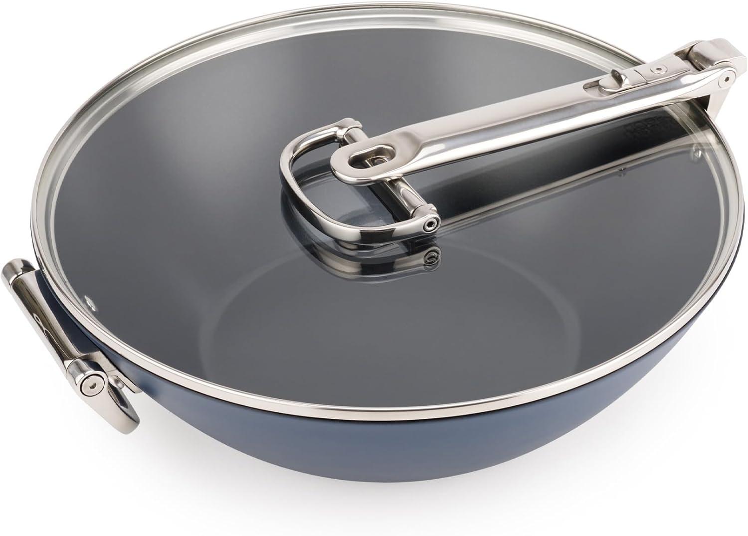 image:imageJoseph Joseph Space 125 Nonstick Wok with Lid amp Folding Handle Space Saving Stirfry Pan Ceramic Coating Induction amp Oven Safe125