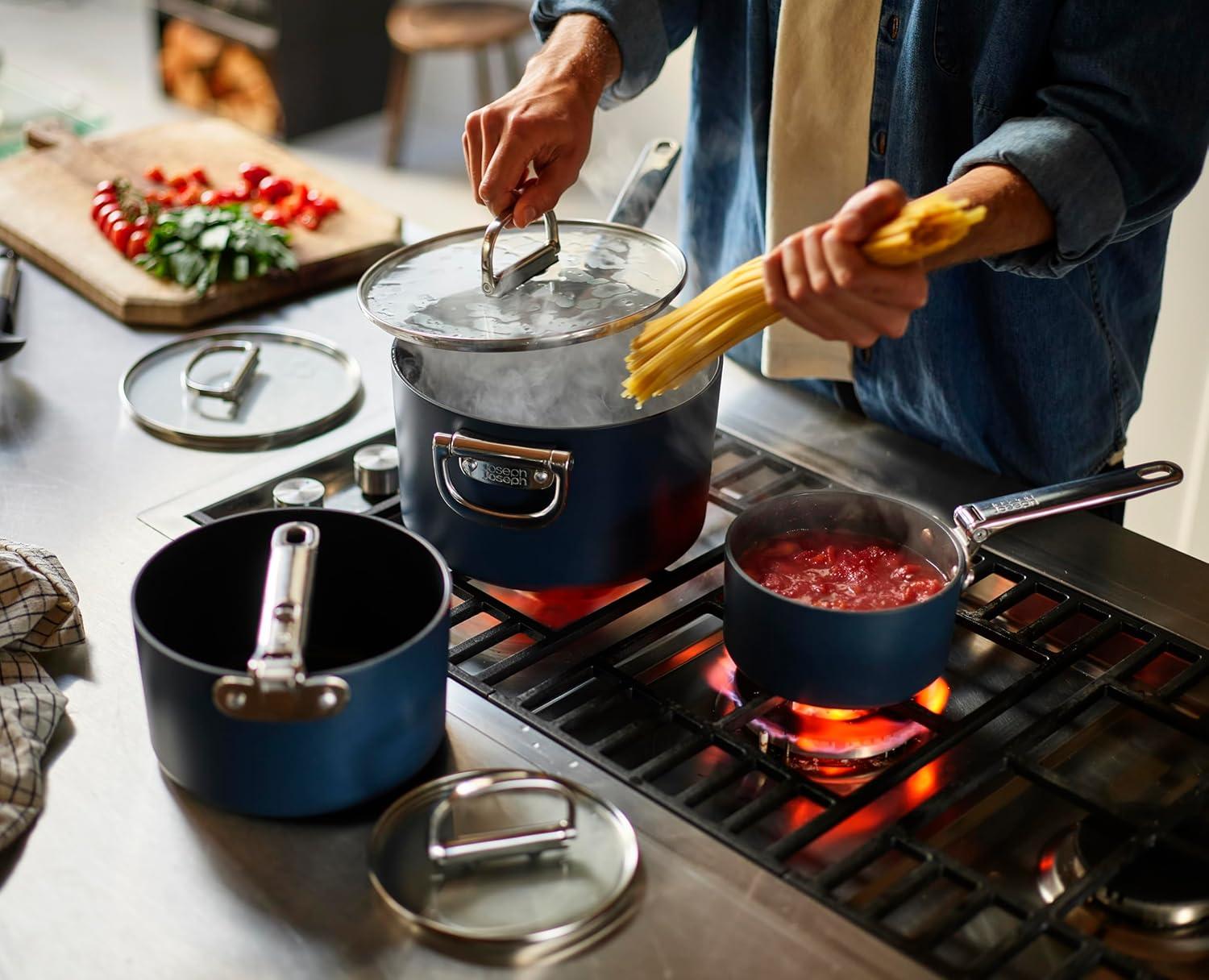 image:imageJoseph Joseph Space 125 Nonstick Wok with Lid amp Folding Handle Space Saving Stirfry Pan Ceramic Coating Induction amp Oven Safe14qt