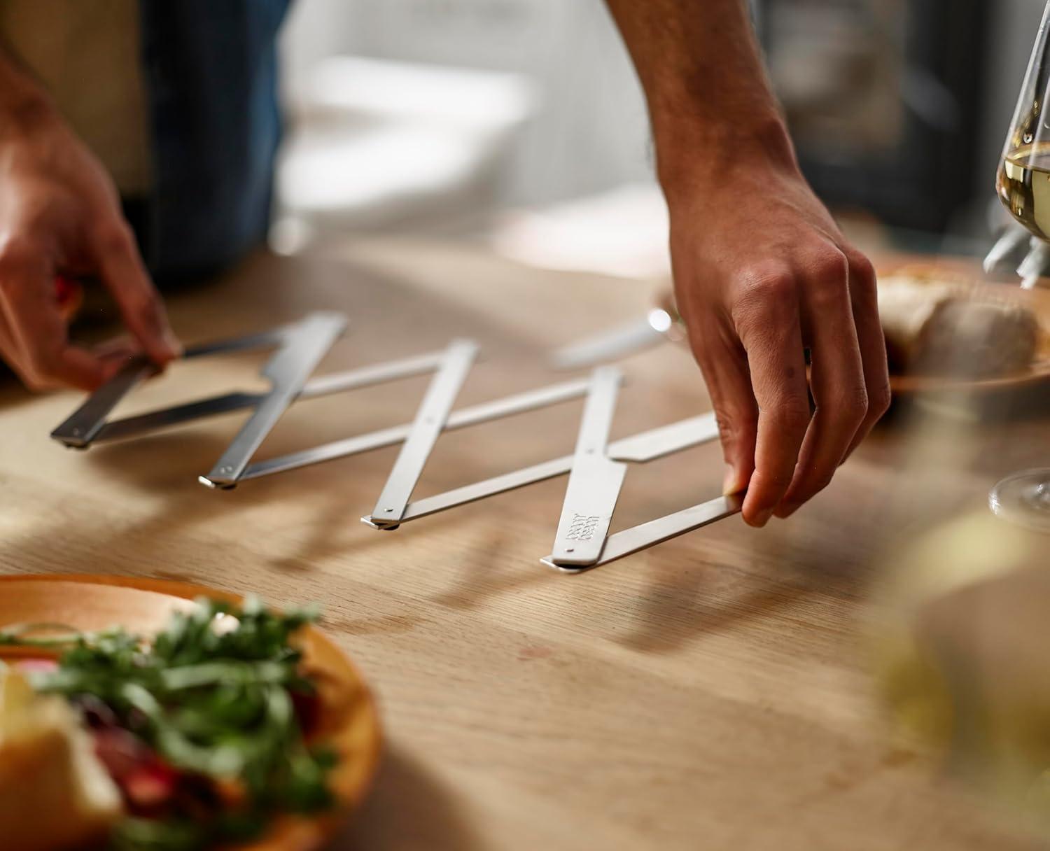 image:imageJoseph Joseph Space Folding Expandable Trivet for Hot Pots and Pans Expanding Nonslip Stand Heat Resistant mat for Kitchen Counter Stainless Steel