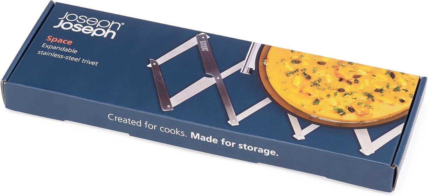 image:imageJoseph Joseph Space Folding Expandable Trivet for Hot Pots and Pans Expanding Nonslip Stand Heat Resistant mat for Kitchen Counter Stainless Steel