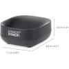 Joseph Joseph 70511 Slim Compact Soap Dish with Drain, Gray, 7.1 x 3.6 x 8.4 cm(Black)