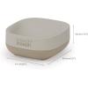 Joseph Joseph 70511 Slim Compact Soap Dish with Drain, Gray, 7.1 x 3.6 x 8.4 cm(Ecru)