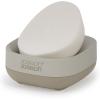 Joseph Joseph 70511 Slim Compact Soap Dish with Drain, Gray, 7.1 x 3.6 x 8.4 cm(Ecru)