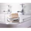 Joseph Joseph 70511 Slim Compact Soap Dish with Drain, Gray, 7.1 x 3.6 x 8.4 cm(Ecru)