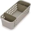 Joseph Joseph EasyStore – Slimline Bathroom essentials Storage Basket Organiser with moveable pot and divider, Ecru(Slimline (Pack of 1))
