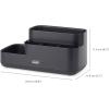 Joseph Joseph EasyStore Bathroom Storage Caddy, Toothbrush and Toothpaste Organiser for Bathroom Accessories, Matt Finish, Ecru(Black)