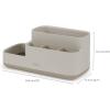 Joseph Joseph EasyStore Bathroom Storage Caddy, Toothbrush and Toothpaste Organiser for Bathroom Accessories, Matt Finish, Ecru(Ecru)