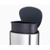 Joseph Joseph EasyStore Stainless Steel 5 Liter/1.3 Gallon Pedal Trash Can with Bin Liner Storage, Soft-Close Lid, Removable Inner Bucket, for Bathroom, Bedroom, Office, Matt Black(Stainless steel)