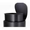 Joseph Joseph EasyStore Stainless Steel 5 Liter/1.3 Gallon Pedal Trash Can with Bin Liner Storage, Soft-Close Lid, Removable Inner Bucket, for Bathroom, Bedroom, Office, Matt Black(Black)