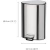 Joseph Joseph EasyStore Stainless Steel 5 Liter/1.3 Gallon Pedal Trash Can with Bin Liner Storage, Soft-Close Lid, Removable Inner Bucket, for Bathroom, Bedroom, Office, Matt Black(Stainless steel)