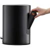Joseph Joseph EasyStore Stainless Steel 5 Liter/1.3 Gallon Pedal Trash Can with Bin Liner Storage, Soft-Close Lid, Removable Inner Bucket, for Bathroom, Bedroom, Office, Matt Black(Black)
