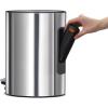 Joseph Joseph EasyStore Stainless Steel 5 Liter/1.3 Gallon Pedal Trash Can with Bin Liner Storage, Soft-Close Lid, Removable Inner Bucket, for Bathroom, Bedroom, Office, Matt Black(Stainless steel)