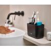 Joseph Joseph EasyStore Stainless-Steel Toothbrush Holder Bathroom Storage Organizer Caddy, Small(Black)