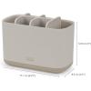 Joseph Joseph EasyStore Stainless-Steel Toothbrush Holder Bathroom Storage Organizer Caddy, Small(Ecru)