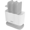 Joseph Joseph EasyStore Stainless-Steel Toothbrush Holder Bathroom Storage Organizer Caddy, Small(Grey/White)